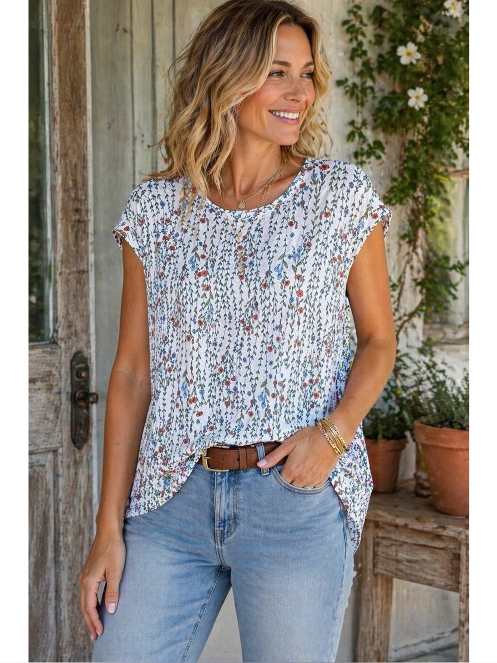 Rachel Zoe linen top